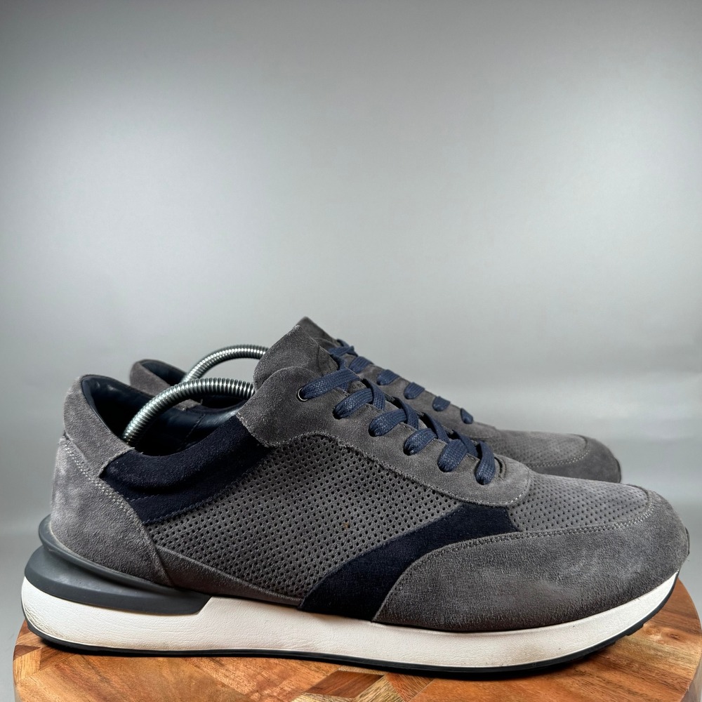 Johnston & Murphy Collection XC4 Prentiss Gray Suede Sneakers Mens 13 M